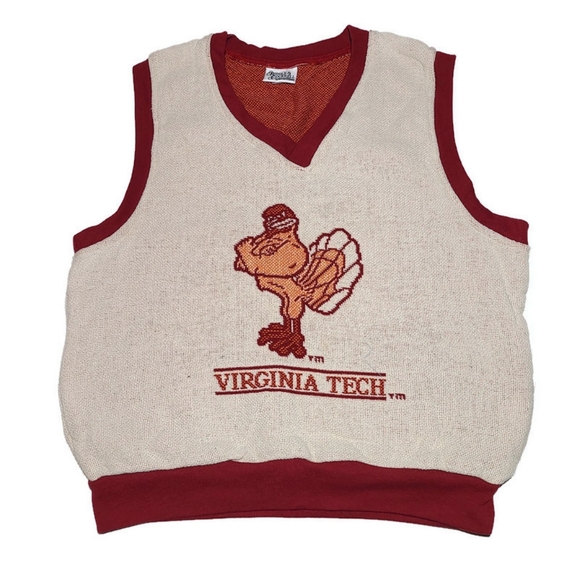 Riddle & Cockrell Other - Vintage Mens Vest Medium Riddle & Cockrell Tweet Virginia Tech VT Hokies